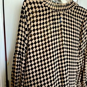 Black and White Blouse